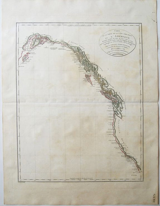 Carte de la Partie de la Cote Nord-Ouest de l'Amerique Reconnue pendant les Etes de 1792, 1793 et 1794 by E. Roberts