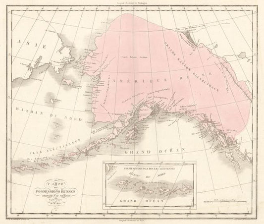 “Carte Geographique, Statistique et Historique des Possessions Russes” by Jean Alexandre Buchon