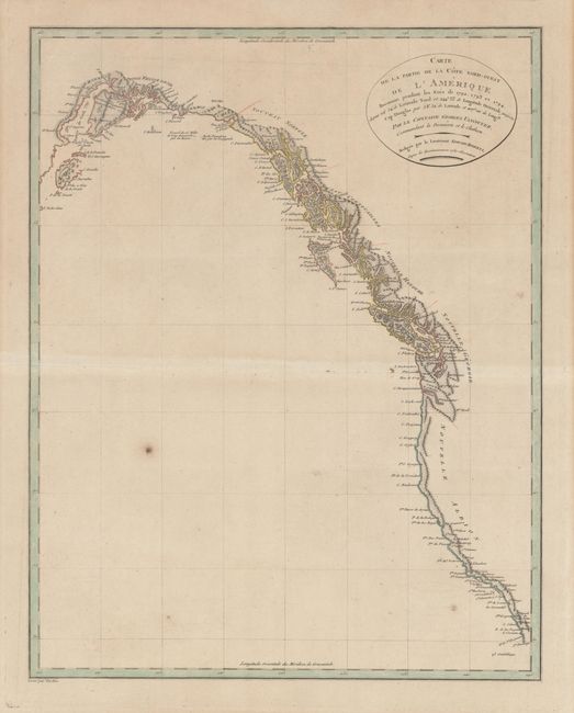 "Carte de la Parties de la Cote Nord-Ouest de l'Amerique Reconnue Pendant les Etes de 1792, 1793, 1794..." by Capt. George Vancouver