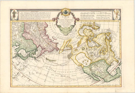 "Carte des Nouvelles Decouvertes au Nord de la Mer du Sud, tant a l'Est de la Siberie et du Kamtchatka, qu' a l'Ouest de la Nouvelle France" by Santini/Remondini