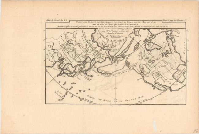 “Carte des Terres Nouvellement Connues au Nord de la Mer du Sud Tant du Cote de l'Asie que du Cote de l'Amerique…” by Philip Buache