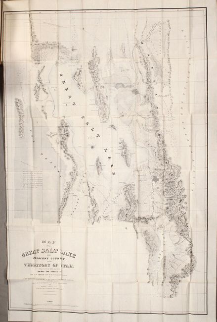 "Map of the Great Salt Lake and Adjacent Country in the Territory of Utah [and] Map of a Reconnaissance between Fort Leavenworth...and the Great Salt Lake [in Report] Exploration and Survey of the Valley of the Great Salt Lake of Utah" by Capt. Stansbury