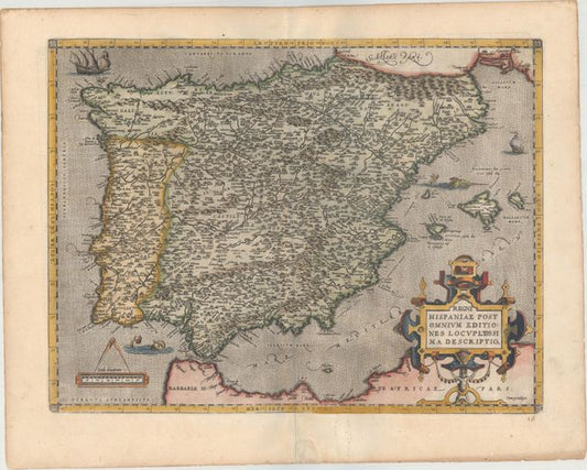 “Regni Hispaniae Post Omnium Editiones Locupleissima Descriptio” by Abraham Ortelius